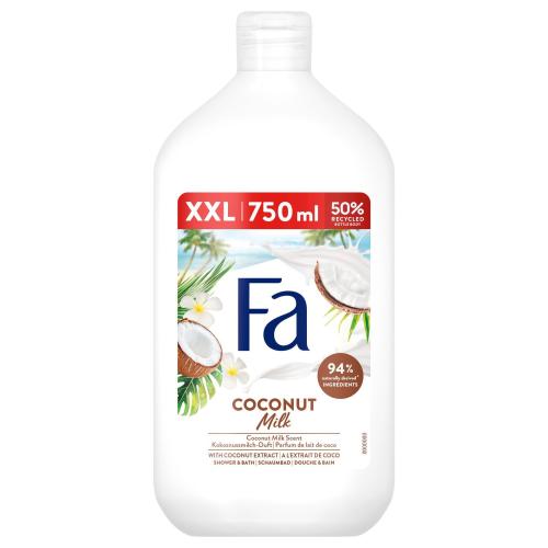 Fa Shower & Bath Coconut Milk Γυναικείο Αφρόλουτρο με  Άρωμα Καρύδας 750 ml